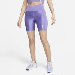 Nike Pro Women&#039;s Mid-Rise 7&quot; Biker Shorts with Pockets DX0223-567