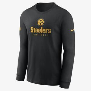 Nike Dri-FIT Sideline Team (NFL Pittsburgh Steelers) Men&#039;s Long-Sleeve T-Shirt 00LX00A7L-0BI