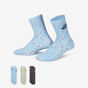 Nike Playlist Capsule Crew Socks Box Set (3 Pairs) Little Kids&#039; Socks BN0828-B9M