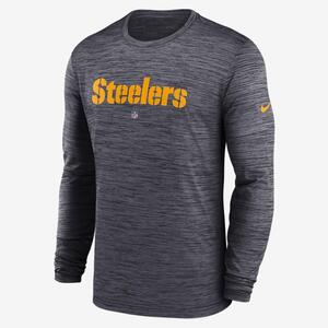 Nike Dri-FIT Sideline Velocity (NFL Pittsburgh Steelers) Men&#039;s Long-Sleeve T-Shirt 00KX00A7L-078