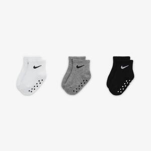 Nike Baby (6-12M) Gripper Ankle Socks (3 Pairs) MN0053-G0E