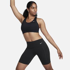 Nike Universa Women&#039;s Medium-Support Mid-Rise 8&quot; Biker Shorts with Pockets DQ5889-010