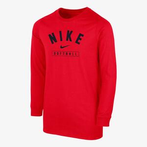 Nike Softball Big Kids&#039; (Boys&#039;) Long-Sleeve T-Shirt B12461P391-RED