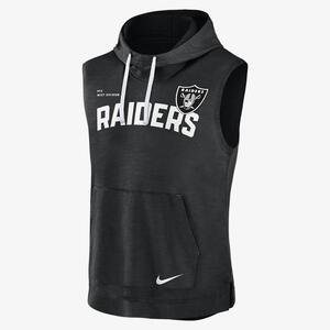 Nike Athletic (NFL Las Vegas Raiders) Men&#039;s Sleeveless Pullover Hoodie 00BW11VC8D-06Q