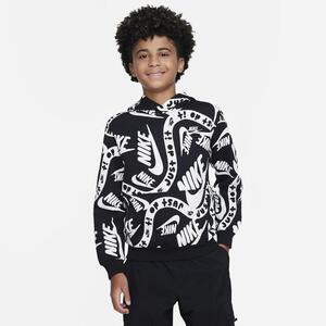 Nike Sportswear Club Fleece Big Kids&#039; Printed Pullover Hoodie FD3168-010