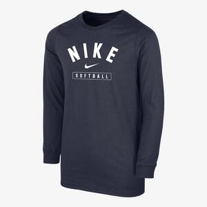 Nike Softball Big Kids&#039; (Boys&#039;) Long-Sleeve T-Shirt B12461P391-NVY