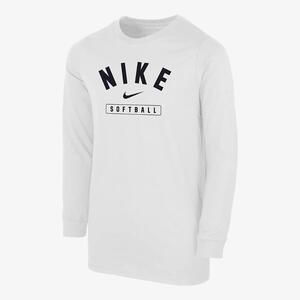 Nike Softball Big Kids&#039; (Boys&#039;) Long-Sleeve T-Shirt B12461P391-WHT