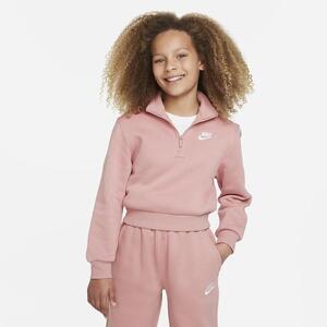 Nike Sportswear Club Fleece Big Kids&#039; (Girls&#039;) 1/2-Zip Long-Sleeve Top FD2930-618