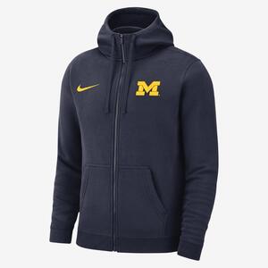 Michigan Club Fleece Men&#039;s Nike College Full-Zip Hoodie DZ8883-419
