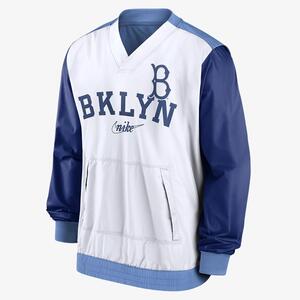 Nike Rewind Warm Up (MLB Brooklyn Dodgers) Men&#039;s Pullover Jacket NMMJ99QNKB-0RB