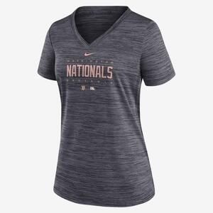 Nike Dri-FIT City Connect Velocity Practice (MLB Washington Nationals) Women&#039;s V-Neck T-Shirt NAC400HWTL-8WW