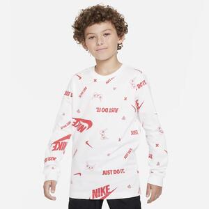 Nike Sportswear Big Kids&#039; Long-Sleeve T-Shirt FJ6392-100