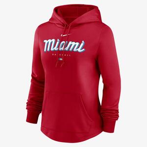 Nike Therma City Connect Pregame (MLB Miami Marlins) Women&#039;s Pullover Hoodie NACV65NMQM-8X7