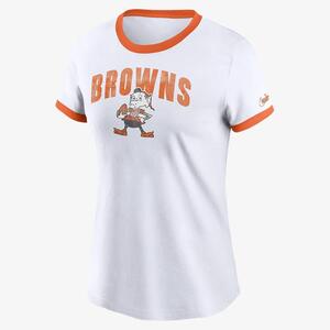 Nike Rewind (NFL Cleveland Browns) Women&#039;s Ringer T-Shirt 00D0559R93V-06M
