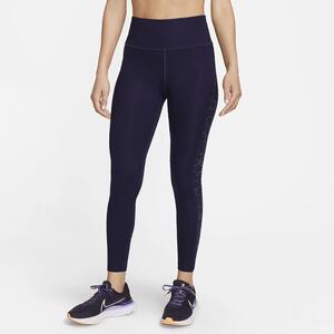 Nike Fast Women&#039;s Mid-Rise 7/8 Printed Leggings with Pockets FB4579-555