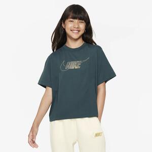 Nike Sportswear Big Kids&#039; (Girls) Boxy T-Shirt FJ6785-328