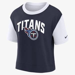 Nike Fashion (NFL Tennessee Titans) Women&#039;s High-Hip T-Shirt NKZZ081K8F-06V
