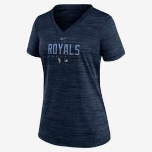 Nike Dri-FIT City Connect Velocity Practice (MLB Kansas City Royals) Women&#039;s V-Neck T-Shirt NAC444BROY-8WW