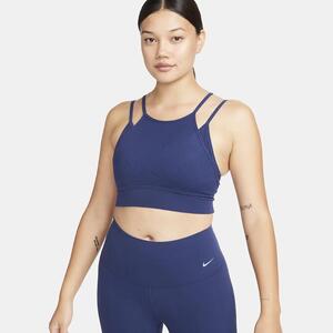 Nike Indy Strappy Women&#039;s Light-Support Padded Ribbed Longline Sports Bra FB2159-410