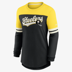 Nike Dri-FIT Retro Script (NFL Pittsburgh Steelers) Women&#039;s Long-Sleeve T-Shirt NKNX10FXV6L-IML