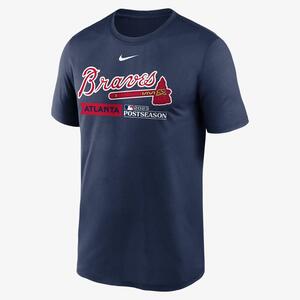 Atlanta Braves 2023 MLB Postseason Dugout Men&#039;s Nike Dri-FIT MLB T-Shirt N92244BAWW-TU9