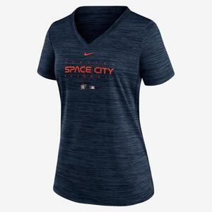 Nike Dri-FIT City Connect Velocity Practice (MLB Houston Astros) Women&#039;s V-Neck T-Shirt NAC444BHUS-8WW