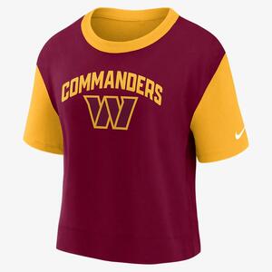 Nike Fashion (NFL Washington Commanders) Women&#039;s High-Hip T-Shirt NKZZ011K9E-06V