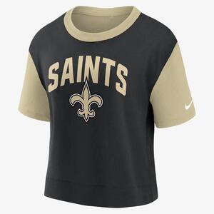 Nike Fashion (NFL New Orleans Saints) Women&#039;s High-Hip T-Shirt NKZZ065Y7W-06V