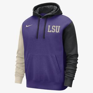 LSU Club Fleece Men&#039;s Nike Pullover Hoodie DZ4998-547