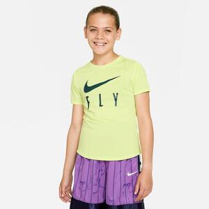 Nike Dri-FIT One Swoosh Fly Big Kids&#039; (Girls&#039;) T-Shirt FD4136-736