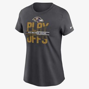 Nike 2022 NFL Playoffs Iconic (NFL Baltimore Ravens) Women&#039;s T-Shirt NPAF06F8GX-G0G