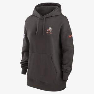 Nike Sideline Club (NFL Cleveland Browns) Women&#039;s Pullover Hoodie 00MW2DI93-E7V