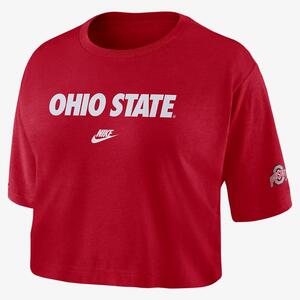 Ohio State Legacy Women&#039;s Nike College Cropped Crew-Neck T-Shirt FJ8488-657