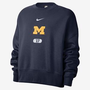 Michigan Women&#039;s Nike College Crew-Neck Sweatshirt DR3824-419