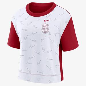 Nike Team Lineup (MLB St. Louis Cardinals) Women&#039;s Cropped T-Shirt NMMD038NSCN-03C