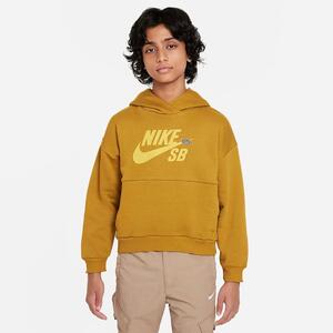 Nike SB Icon Fleece EasyOn Big Kids&#039; Oversized Pullover Hoodie FD3154-716
