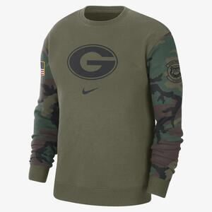 Georgia Club Fleece Men&#039;s Nike College Crew-Neck Sweatshirt DZ8055-222