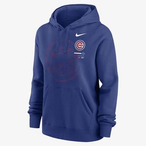 Nike Big Game (MLB Chicago Cubs) Women&#039;s Pullover Hoodie 00Z54EWEJ-02G