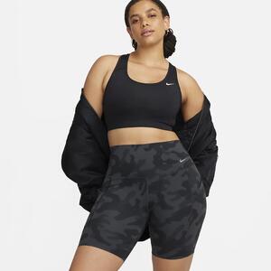 Nike Universa Women&#039;s Medium-Support High-Waisted 8&quot; Camo Biker Shorts with Pockets DX3122-045