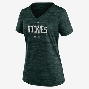 Nike Dri-FIT City Connect Velocity Practice (MLB Colorado Rockies) Women&#039;s V-Neck T-Shirt NAC43EYDNV-8WW