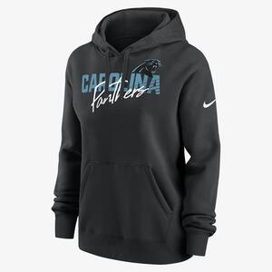 Nike Wordmark Club (NFL Carolina Panthers) Women&#039;s Pullover Hoodie 00Z500A9D-06J