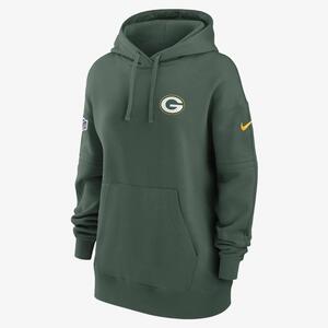 Nike Sideline Club (NFL Green Bay Packers) Women&#039;s Pullover Hoodie 00MW3EE7T-E7V