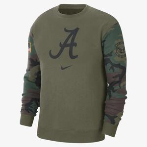 Alabama Club Fleece Men&#039;s Nike College Crew-Neck Sweatshirt DX7478-222