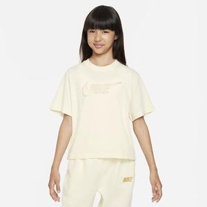 Nike Sportswear Big Kids&#039; (Girls) Boxy T-Shirt FJ6785-113