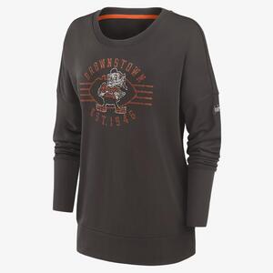 Nike Dri-FIT Rewind Playback Icon (NFL Cleveland Browns) Women&#039;s Long-Sleeve Top NKZ111QZV1D-0ZF
