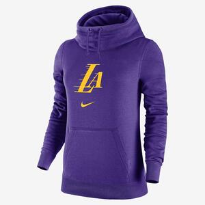 Los Angeles Lakers Club Fleece 2023/24 City Edition Women&#039;s Nike NBA Funnel-Neck Hoodie DZ0392-504
