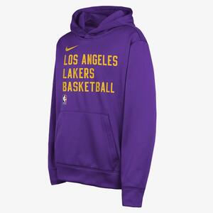 Los Angeles Lakers Big Kids&#039; Nike Dri-FIT NBA Pullover Hoodie 9Z2B7FGS6-LAL