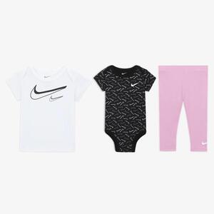 Nike Swoosh Logo Baby (0-9M) 3-Piece Bodysuit Set 06L846-AAH