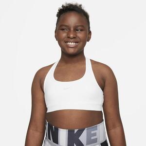 Nike Swoosh Big Kids&#039; (Girls&#039;) Sports Bra (Extended Size) FJ7162-100