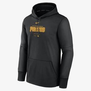 Pittsburgh Pirates Authentic Collection Practice Men&#039;s Nike Therma MLB Pullover Hoodie NAC3912ZPTB-J37